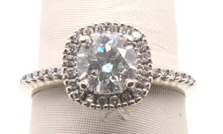 14K WG 1.20 CTW 1.0 CT CTR ROUND I/I1