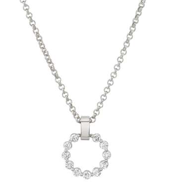 MICHAEL M 14K WG SMALL CLOUD FASHION PENDANT 0.35CTW