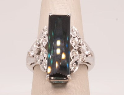 LADIES PLATINUM TOURMALINE 6.19CTW DIA-0.59CTW