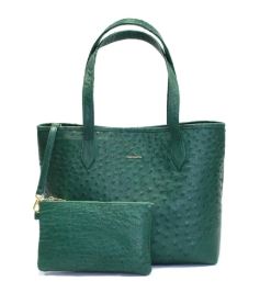 AMELIA TOTE - OSTRICH GREEN
