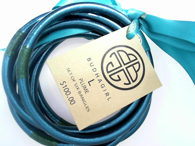 PLUME ALL WEATHER BANGLES LG SET OF 6