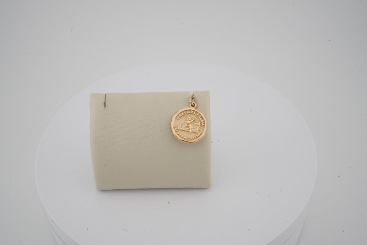 14K YG CESAER PALACE VEGAS CHARM