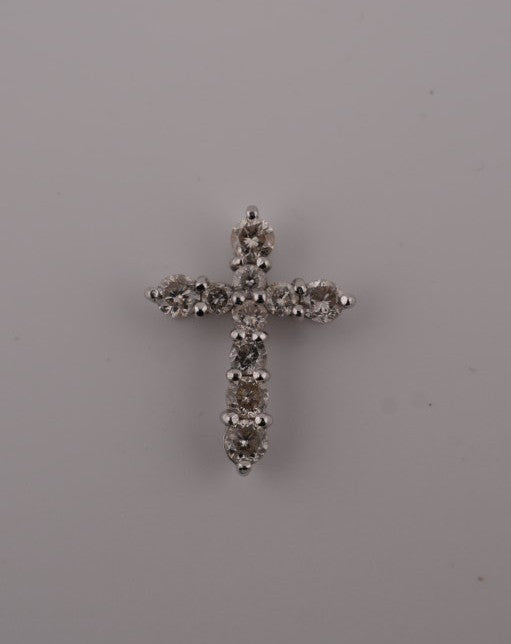 LADIES PLAT DIAMOND CROSS 1.00CTW