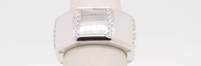 ESTATE LADIES A PIGUET A6762 18K WG DIAMOND BAND APX .55CTW