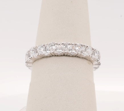 14KW 1.55 CTW PEAR DIAMONDS ETERNITY WEDDING BAND, SIZE 6 (36 DIAMONDS