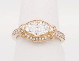 LDS CLJ 14KY SEMI 0.29CTW-0.75