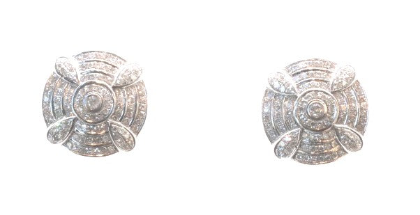 14KW ART DECO .50 CTW DIAMOND EARRING