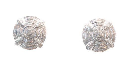 14KW ART DECO .50 CTW DIAMOND EARRING
