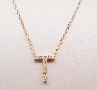 14K YG DIAMOND INITIAL T 0.05CTW