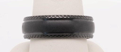BLACK TUNGSTEN 8MM BAND SIZE 13