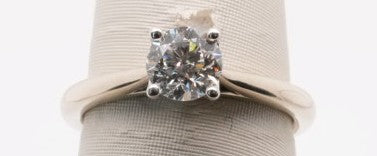 LADIES PLAT SOLITAIRE ROUND 0.71CTW VS2/I GIA 2146842309