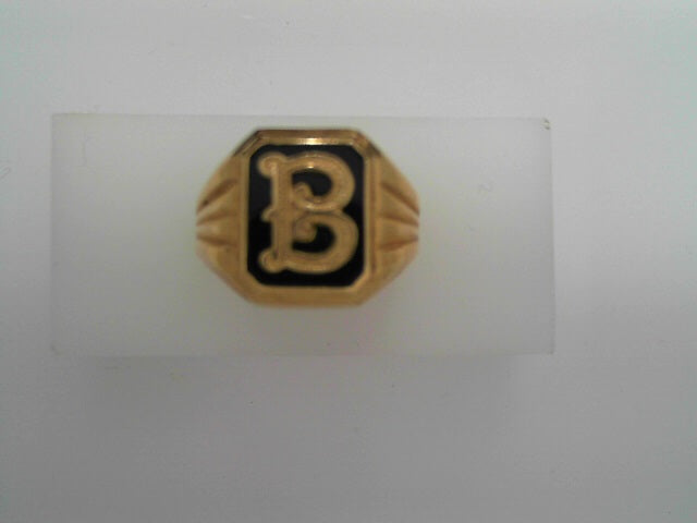 10K YG INITIAL B ESTATE RING