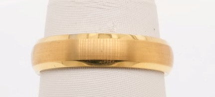 STEEL REVOLT TUNGSTEN CARBIDE 6MM  GOLD COLOR SIZE 9