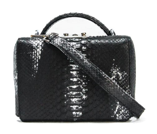 LUNCHBOX TOP HANDLE - PYTHON BLACK/WHITE