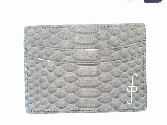 TWO TONE CARD CASE - PYTHON TAN