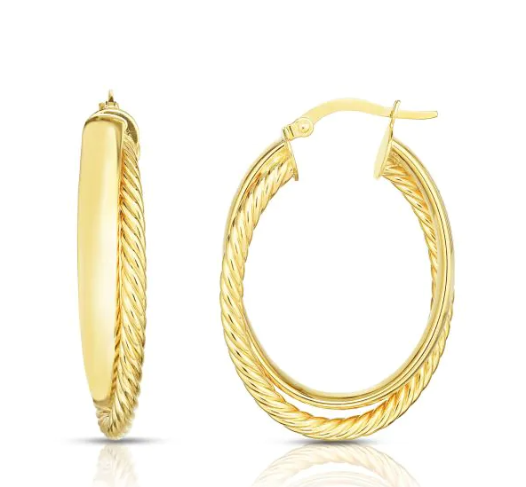 14K YG 3.3MM TEXTURED CABLE CHAIN 16"