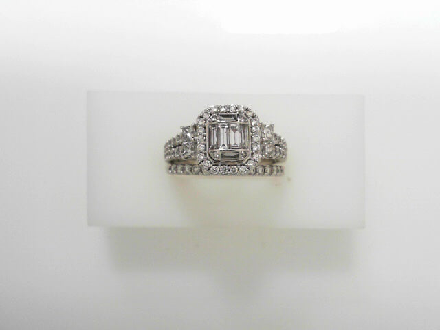 14K WG 1.46 CTW DIAMOND WEDDING SET