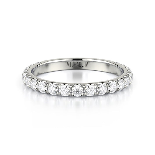 MICHAEL M 18K WG BAND 0.80CTW R320B