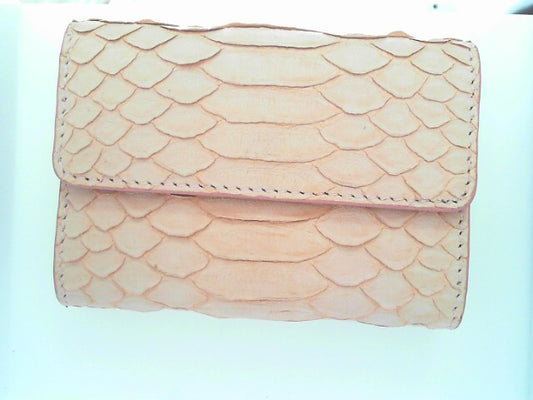 ACCORDION CARD CASE- PYTHON LIGHT PINK