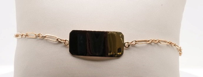 ESTATE 10K YG BRACELET WITH ID PLATE