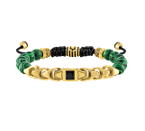 BLACK ONYX BEADS LION BRACELET