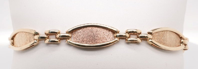 14KYG TRI-COLOR BRACELET 7.5"
