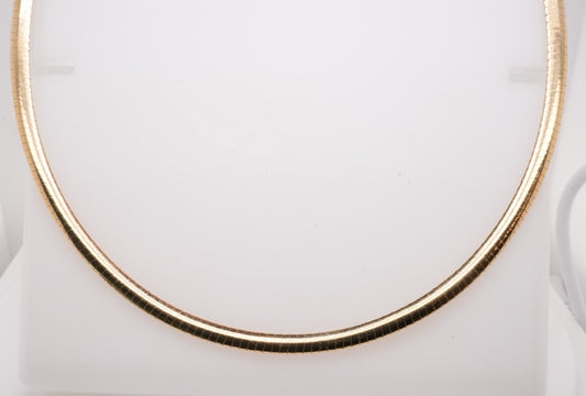 LADIES 14K YG OMEGA 4MM