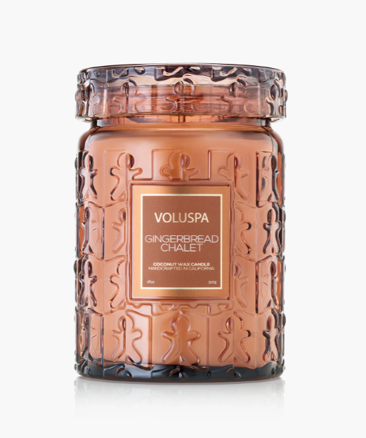 VOLUSPA GINGERBRED CHALET 18OZ JAR W LID