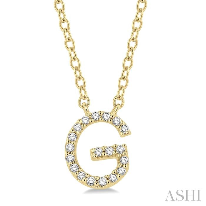 14K YG DIAMOND INITIAL G 0.06CTW