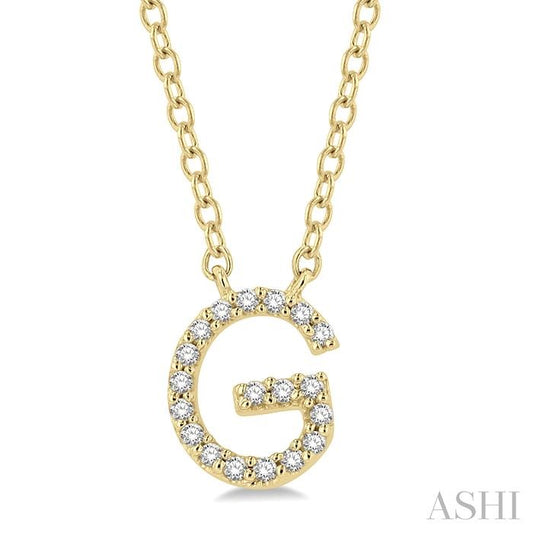 14K YG DIAMOND INITIAL G 0.06CTW