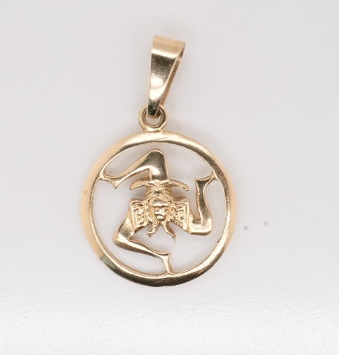 14K YG SICILION MASCOT CHARM