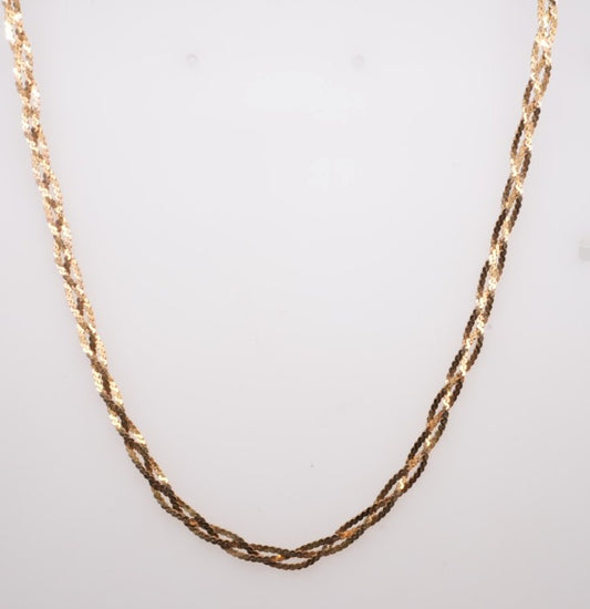 LADIES 14KYG TWIST NECKLACE