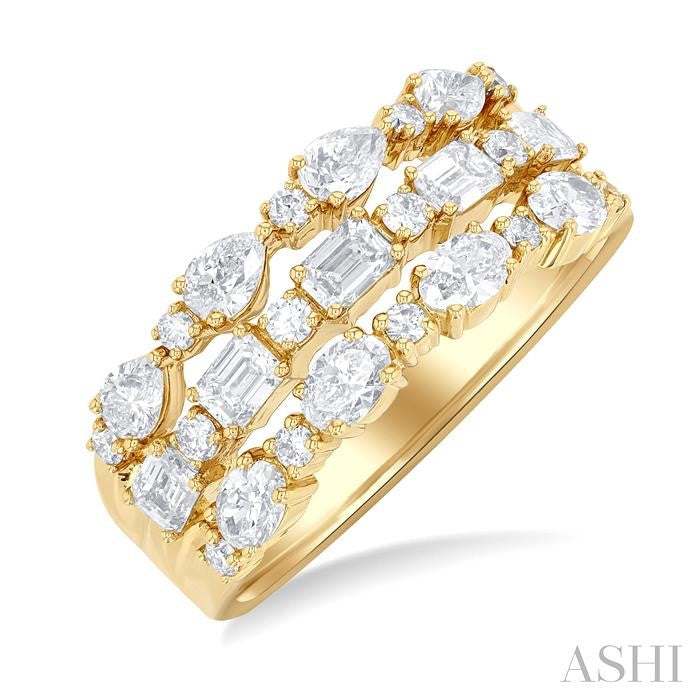 14KY 1.50CT MIXED FANCY SHAPE  BAND