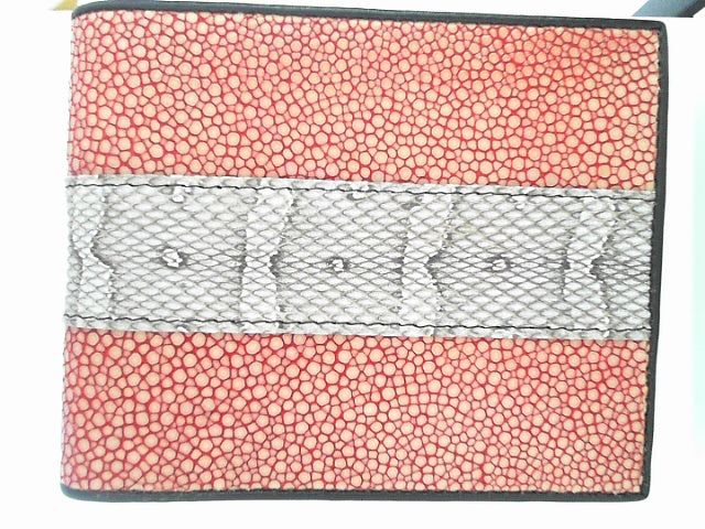 SLIM FOLD WALLET - STINGRAY/SNAKE RED/BLACK