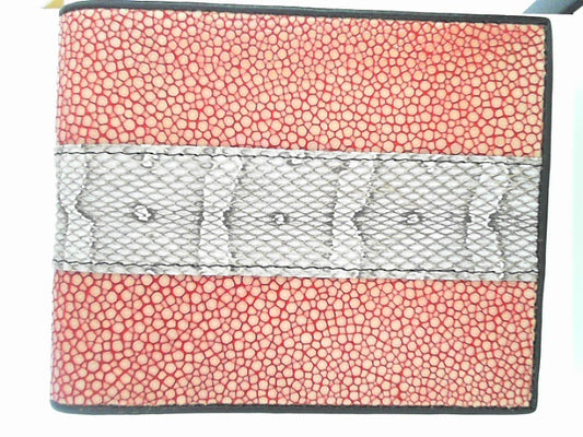 SLIM FOLD WALLET - STINGRAY/SNAKE RED/BLACK