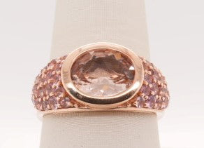 14KR MORGANITE PINK TOURMALINE RING