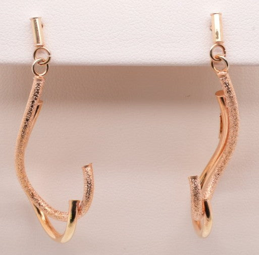 LADIES 18K RG ESTATE DROP EARRINGS