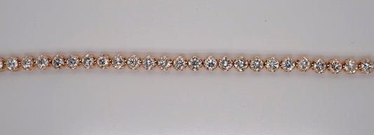 LADIES 14K YG ROUND DIAMOND BRACELET 8.95CCT
