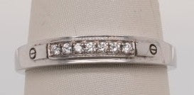 GTS 14K WG ROUND DIAMOND BAND