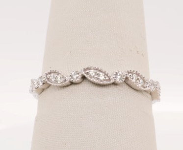 14KW DIAMOND STACKABLE BAND 0.12CTW