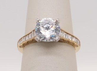 LDS CLJ 18KY BGTS 0.57CTW & RD 0.14CTW SEMI-1.75