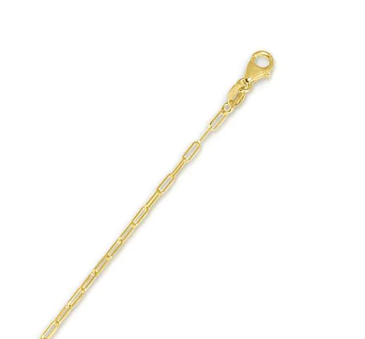 14KY 20" 1.5MM PAPERCLIP CHAIN