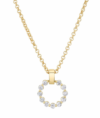 MICHAEL M 14K YG SMALL CLOUD FASHION PENDANT 0.35CTW