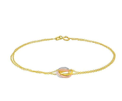 14K YG 18" CULTTURED PEARL 4-4.5MM & PAPERCLIP NECKLACE