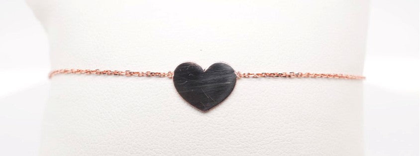14K RG ADJUSTABLE HEART BRACELET