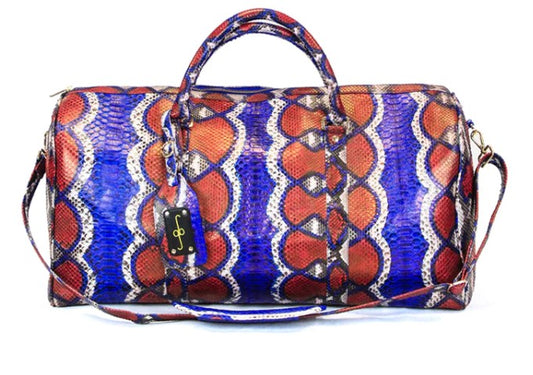 DUFFEL BAG - RED WHITE & BLUE PYTHON