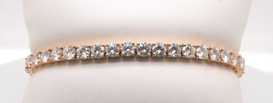 14K YG TENNIS BRACELET 9.18CTW 6.5"