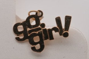 14K YG GO GIRL CHARM