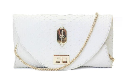 BLANCA PURSE - PYTHON WHITE