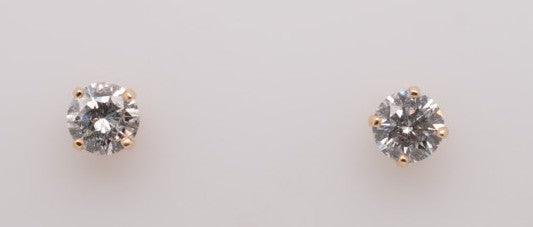 14KY ROUND DIAMOND STUDS APX 1.60CTW I1/F